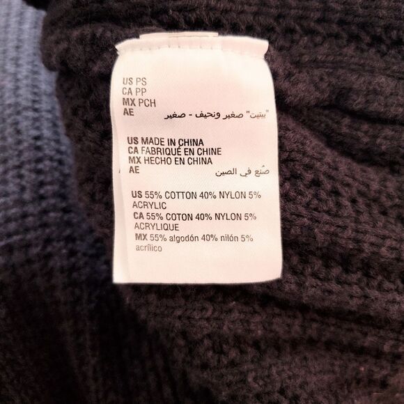 Charter Club Heavy Knit Black Cardigan Size PS - Picture 5 of 5